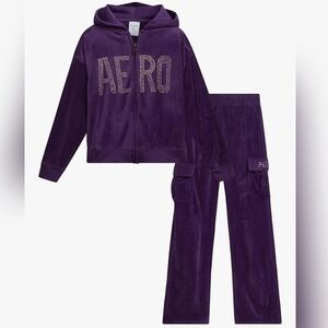 Aeropostale Little Girls Velour Track Suit